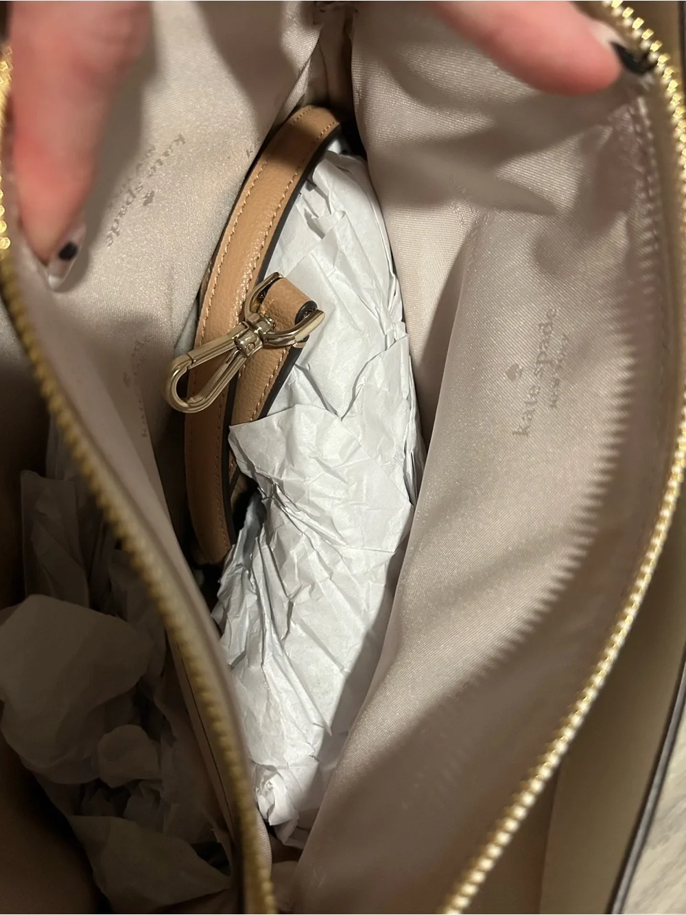 Kate Spade light pink & cream pebbled leather tote bag NWT Retail $429